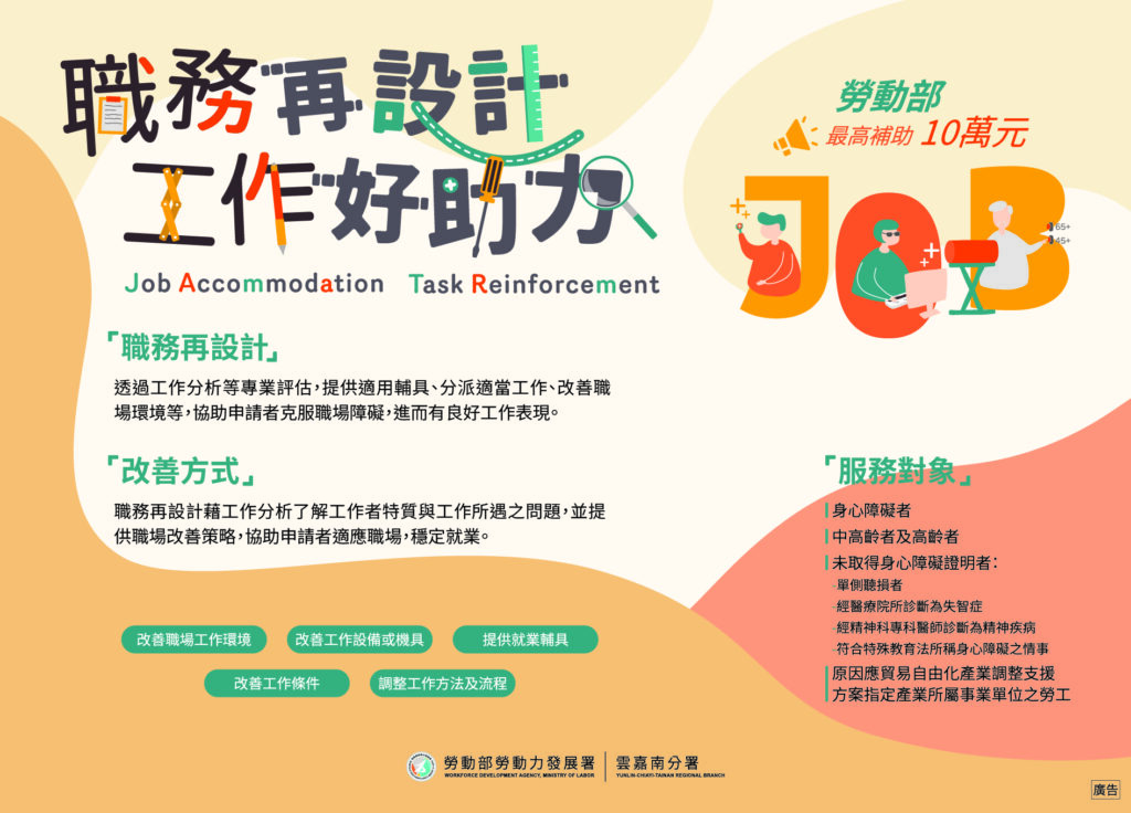 通傳_職務再設計宣導圖卡。