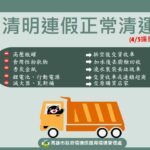 清明連假期間，垃圾正常清運