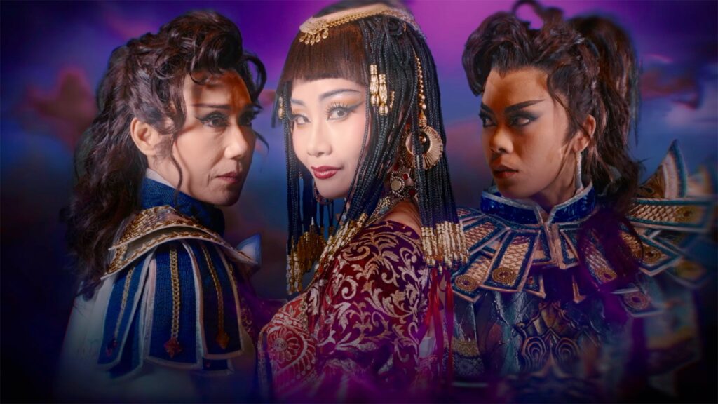 左起郭春美、簡嘉誼、孫凱琳，這組實力堅強的鐵三角，將以精湛演技細膩刻畫角色間的情感拉扯與權謀交鋒。衛武營國家藝術文化中心提供。